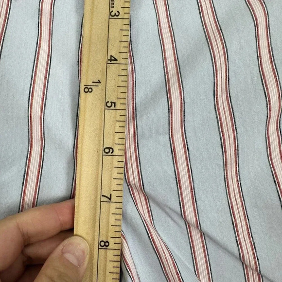 Loft shorts women 0 blue red striped ruffle accent stretch nautical beach resort - Picture 4 of 8